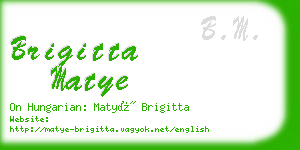 brigitta matye business card